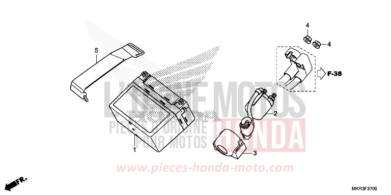 BATTERIE de CBR1000RR SP SP1 SP2 MAT PEARL MORION BLACK (NHC33) 2022